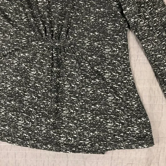 4/$15 Waterfall Cardigan Women Large Black Heather T Shirt Knit Waterfall Jacket - Picture 14 of 16